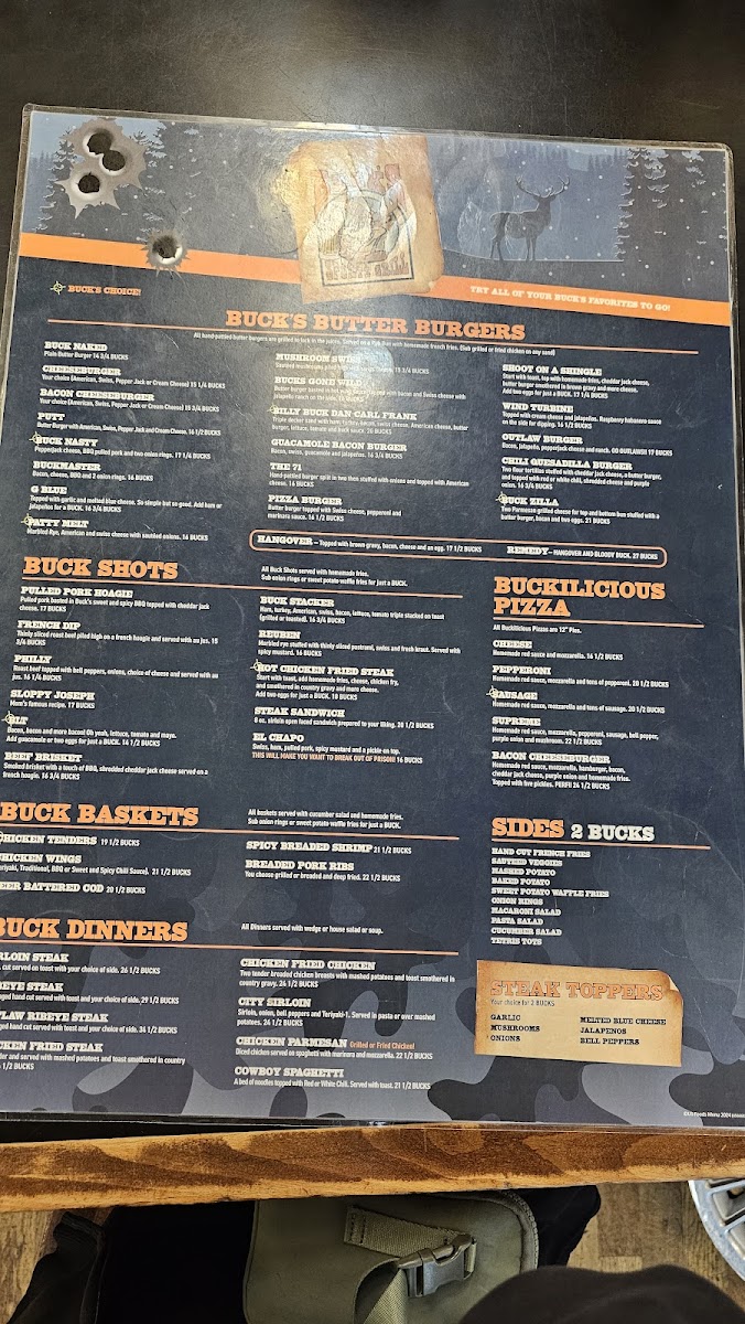 Menu Buck's Sports Grill-1