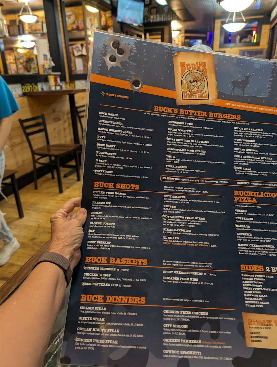 Menu Buck's Sports Grill-3