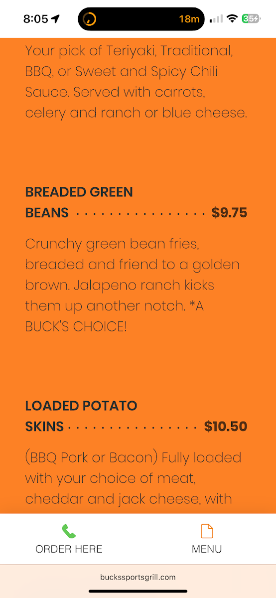 Menu Buck's Sports Grill-4